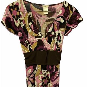 Studio Y Floral Short Sleeve Top Small